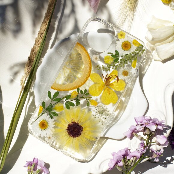 Yellow Flower iphone 15 pro max 14 13 phone case cover Samsung s24 ultra s23 her - Picture 2 of 6